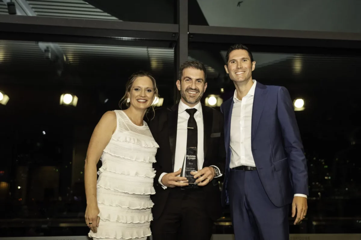 Top Lister sales award presented to George Demetrios of Stockdale & Leggo Traralgon